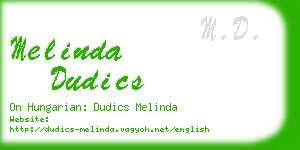 melinda dudics business card